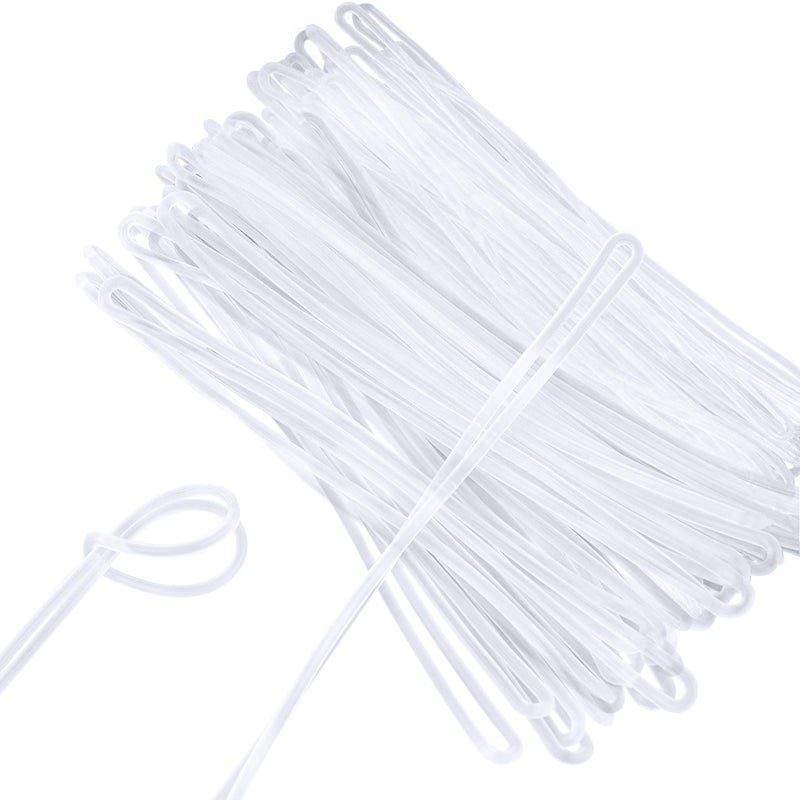 Inovat 100 Pack 6 Inch Premium Clear Plastic Luggage Loop Straps/Worm Loops for Luggage Tags - Image 1